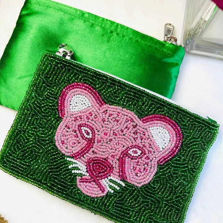 Trending Color Cat Design Seed Beads Embroidery Coin Pouch & Purse Accept Custom Design Beaded Coin Pouch & Purse
