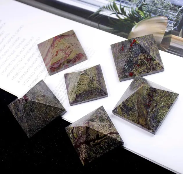 Beautiful Natural Polished Dragon Blood Crystal Pyramid Gemstone Wholesale for Healing Meditation Sale