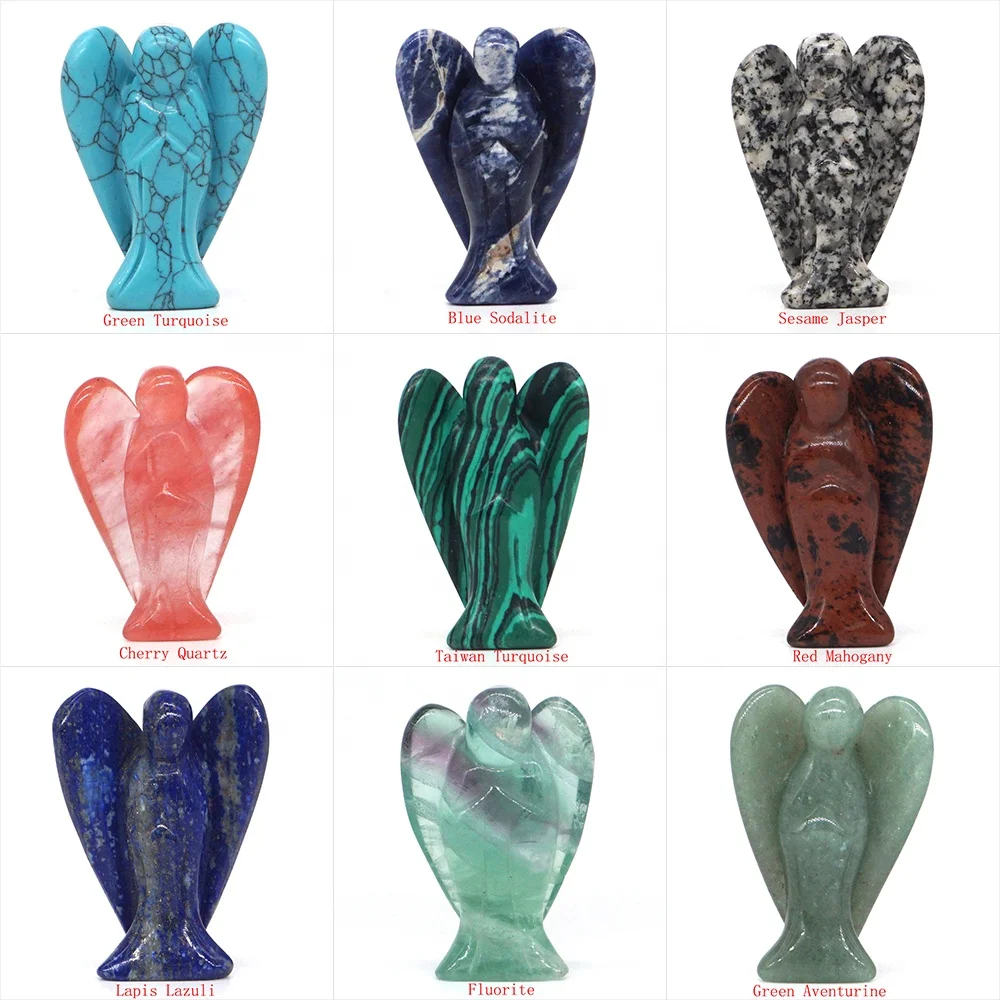 Wholesale Natural Black Obsidian Gemstone Fairy Angel Statue Crystal Figurines Angel Craft For Reiki Healing Meditation & Vasstu