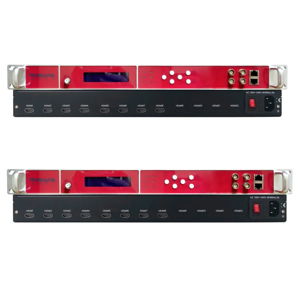 8RF Output IP Modulator Digital IPTV to ISDBT DVBT DVBC Radio & TV Broadcasting Equipment