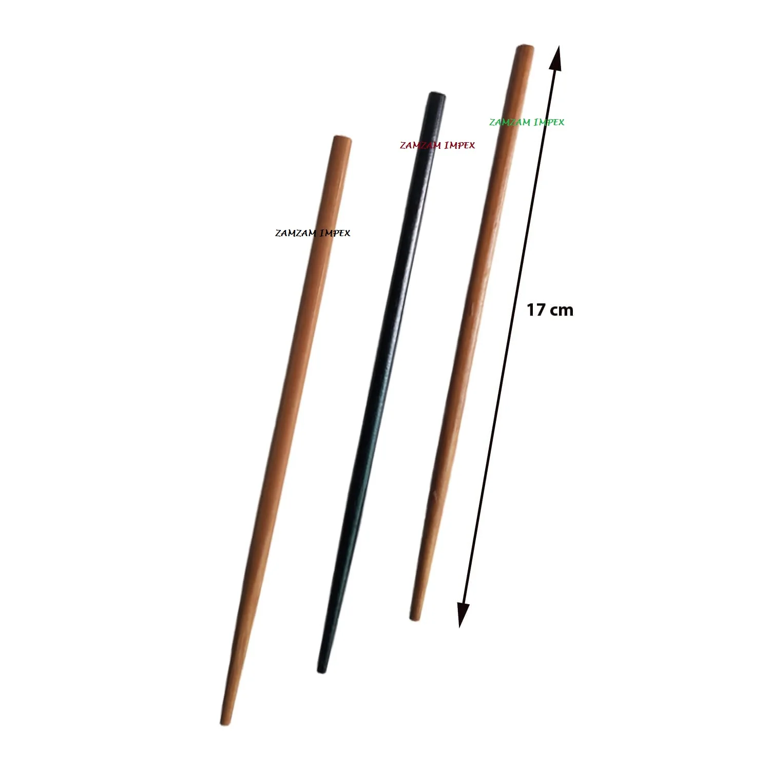 Handmade 6 Pcs Plain Handcrafted Multicolor Wooden Juda Hair Pin/Stick for Women By ZAM ZAM IMPEX