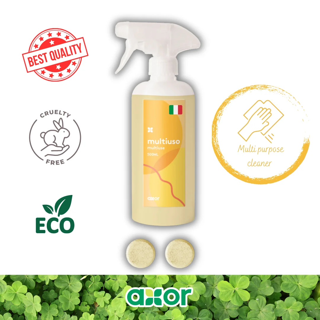 Eco Friendly Water-Soluble Effervescent Tablet For Multipurpose Powerfull Cleaning Yellow Colour Eco Label Made In Italy