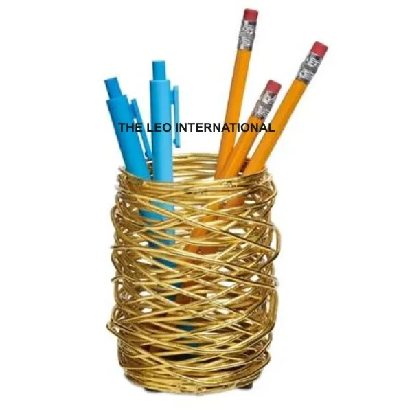 crystal beaded pen holder stationary desk organizer office accessories