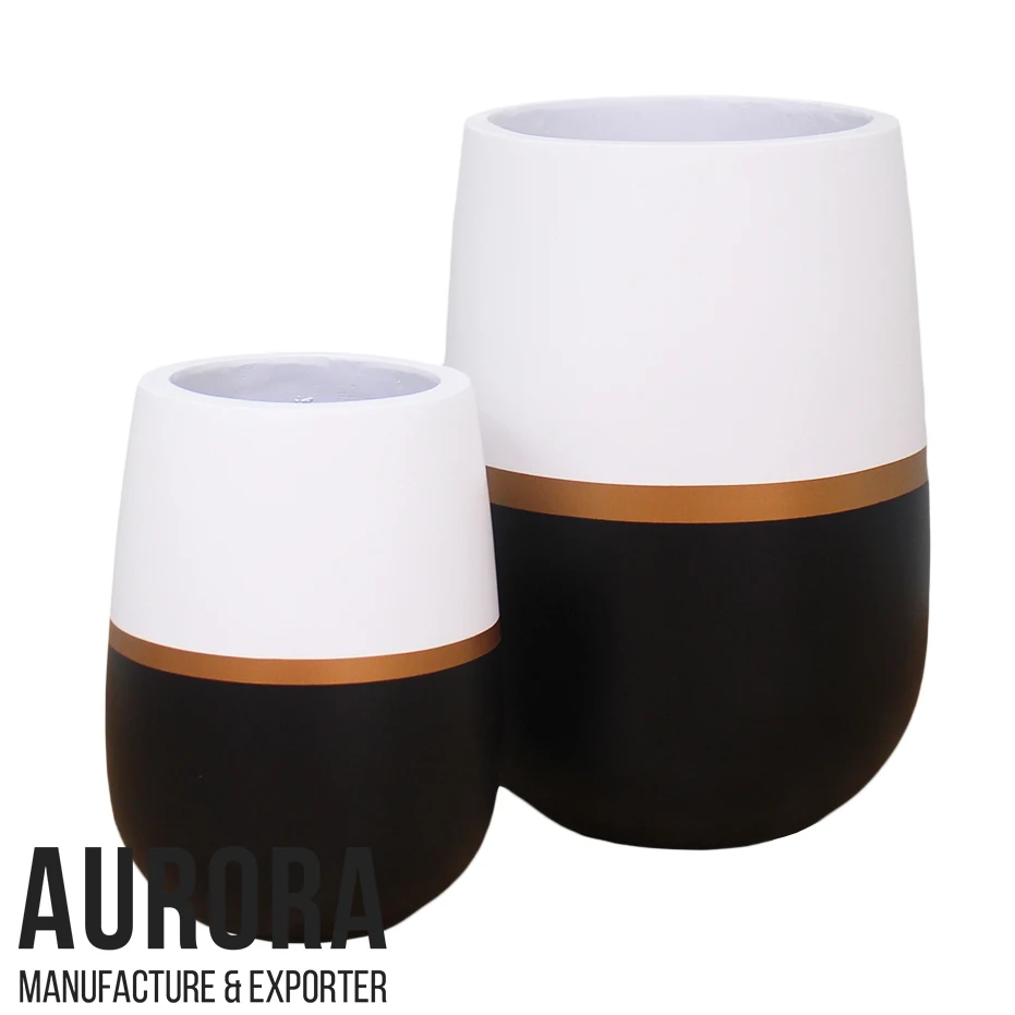 Modern Design Outdoor Garden Concrete Planter Flower Pot New Design Vietnam Supplier Handicrafts Vietnamese Factory Floor Usage