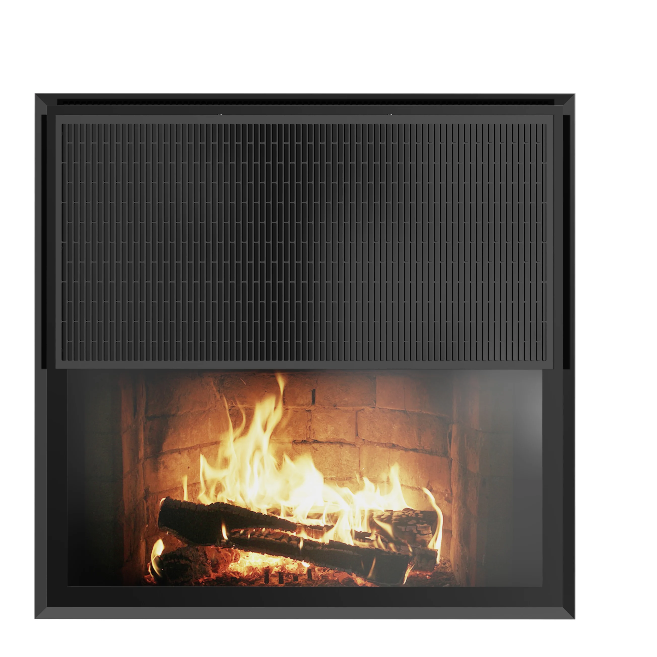 Electric Fireplace Heater Wall Mounted 1700W Heating Remote Control LCD Flame Effect