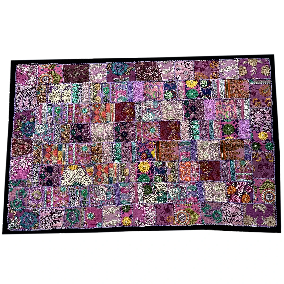 Wholesale different color patchwork design stitched evergreen home decorative Indian vintage tapestry