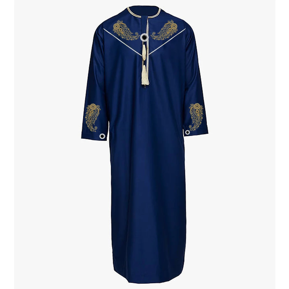 Wholesale 2024 Arabic Thobes Islamic Daffah Traditional Muslim Caftanes Qamis Jubba High Quality Arab Clothing