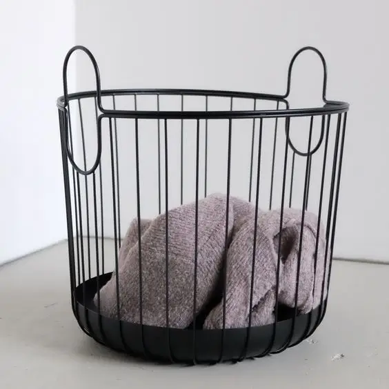 Top Selling Set Of Beverage Baskets Set Eco Friendly Metal Classical Style Custom Color Storage Baskets Basket Made In India