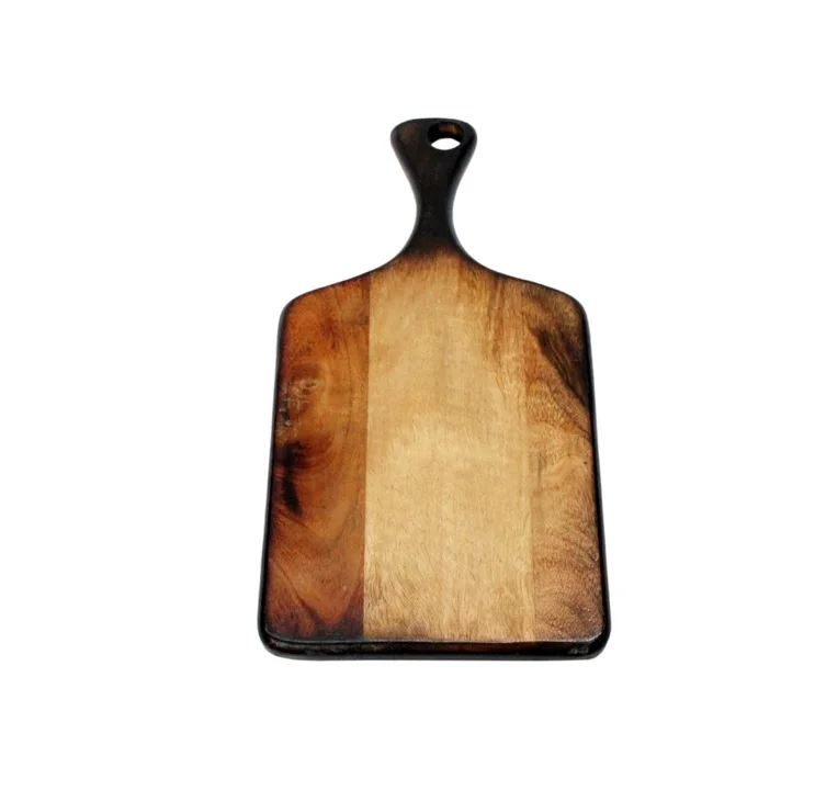 Wholesale Laser Logo Dark Light Kitchen Bulk Small Acacia Beech Walnut Olive Oak Teak Wood Chopping Cutting Board With Handle