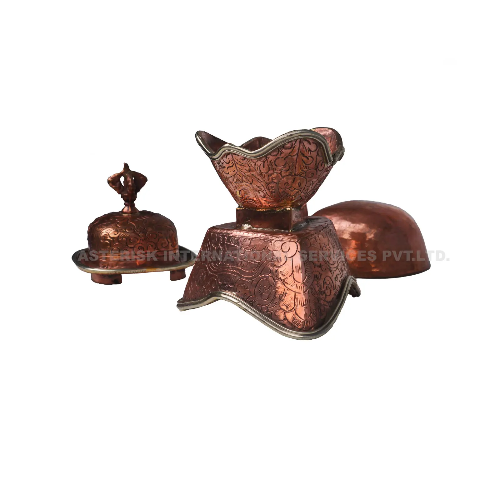 Copper  Kapala Set Tibetan Buddhist Available In | Mini | Small | Medium | Size Handmade headskull Cup Used For Tantric Offering