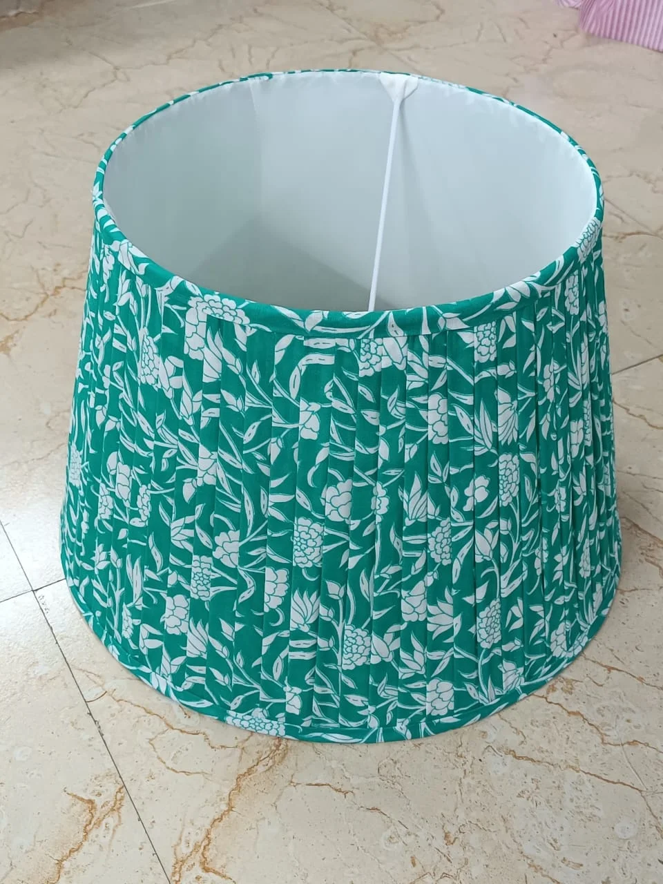 Indian Cotton Lamp Shade Supplier, Pleated Lamp Shade,  Handmade Cotton Decor Lampshade, Room Lamp Shade , Indian Lampshade