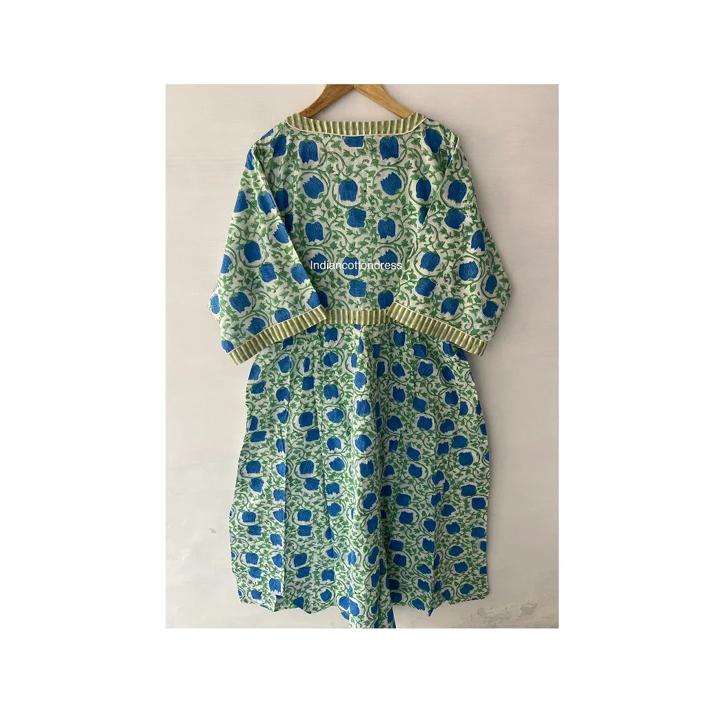 Excellent Quality Indian and Pakistani Clothing Hand Print Beautiful Summer Dress Cotton Dress for Women Wear