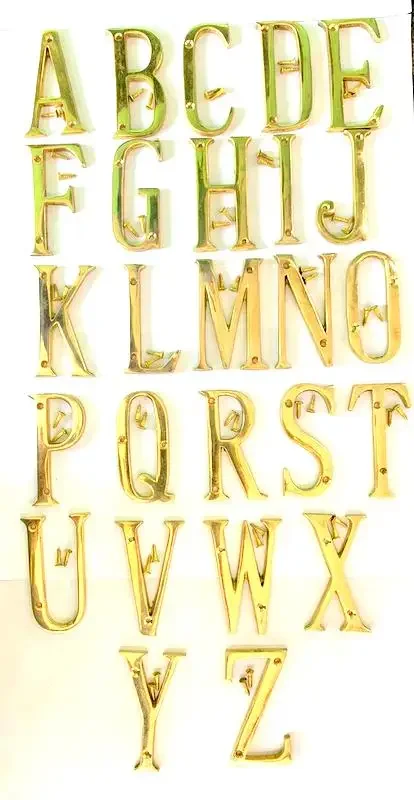 Aluminium & Brass Polished House Door Plate Letter Number Handmade Door Alphabets Available at Affordable Price