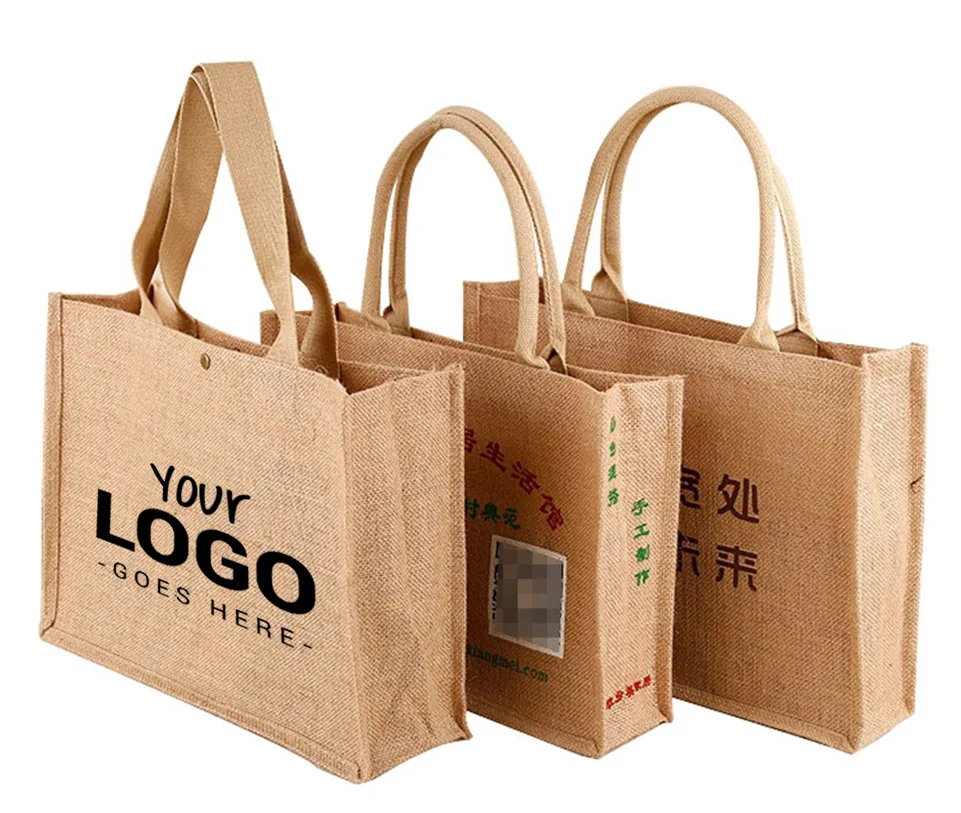 Jute bags with customized brand and customized logo