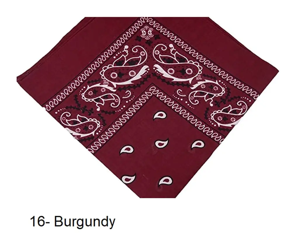 Manufacturer India Cotton Printed Bandana Paisley Square Scarf Custom design