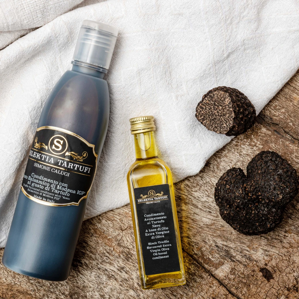 Summer Selektia Italian Extra Virgin Olive Oil White Truffle Flavoured Dried Whole Tartufi Fresh Style Bottle Packaging Made