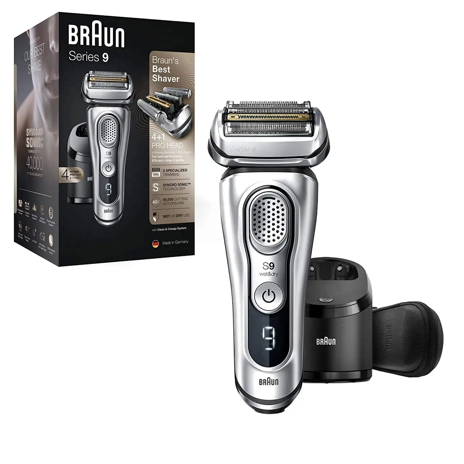 Best Selling Authentic Series 9 Pro Electric Shaver 9476CC Chrome With Complete Parts And Accessories