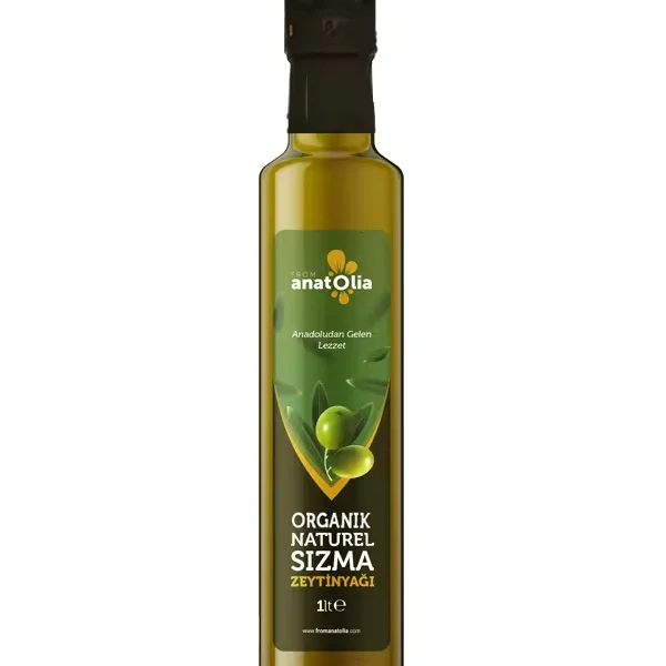 Made In Turkey Cold Press Extra Virgin Olive Oil  From  Aegean Region Anatolia Best Liquid High Quality Glass Bottle 1 LT