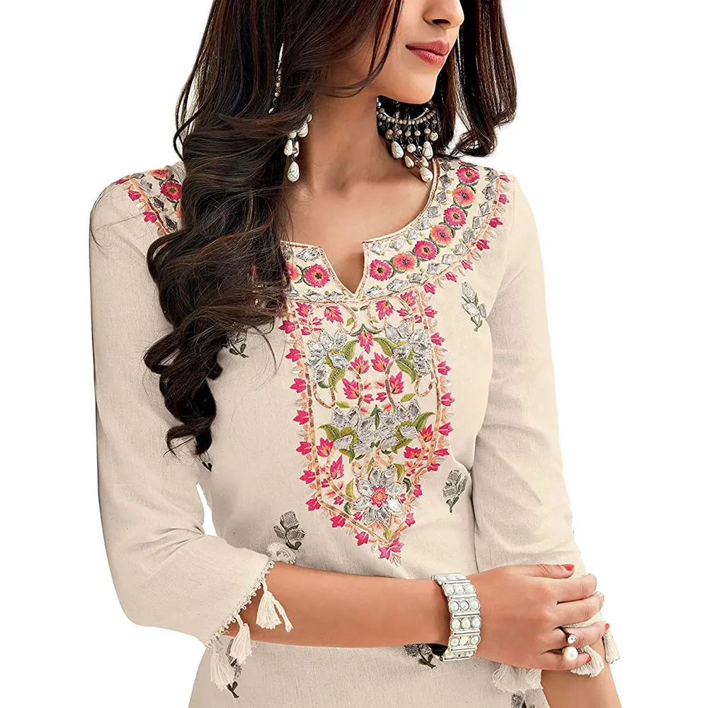 OEM Service Autumn Winter Cotton Women Kurtis Ladies Casual Wear Kurtis With Customized Design