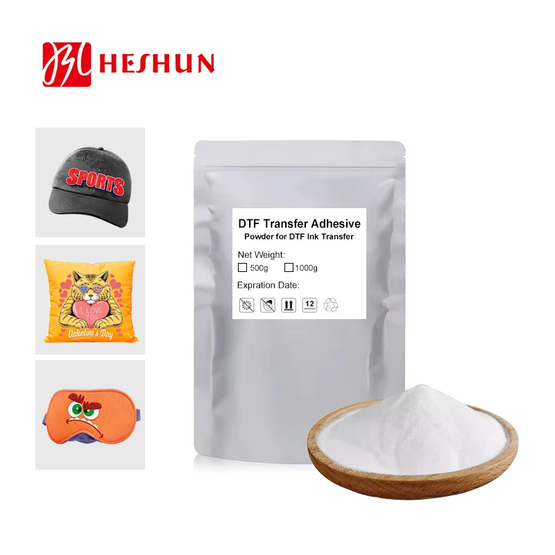 HESHUN TPU Polyurethane DTF Powder Premium Hot Melt Adhesive Powder for T-Shirt Heat Transfer Printing