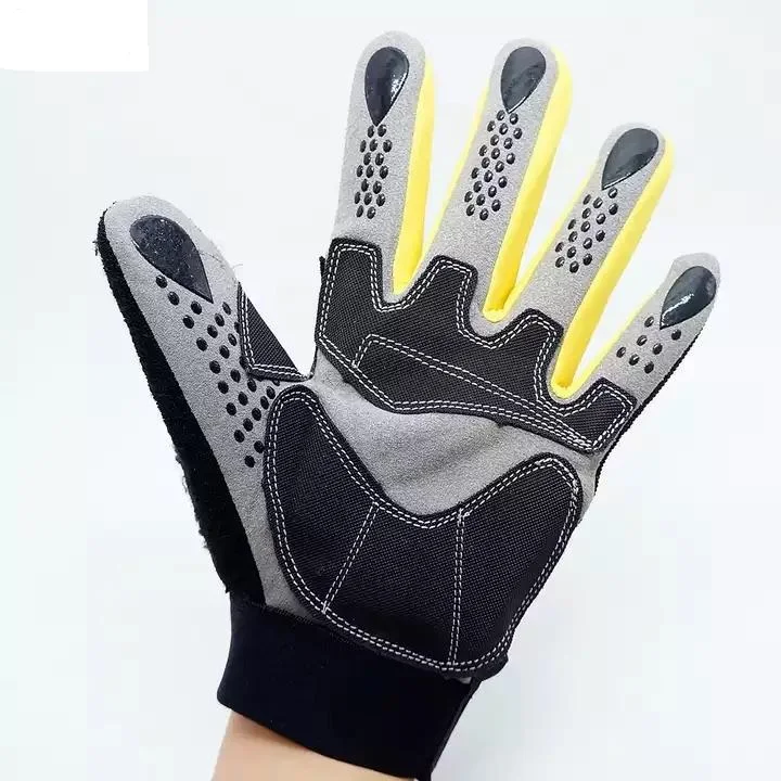 Microfiber Synthetic leather Super Grip Performance Mechanical Working Safety Gloves with Silicon Dots