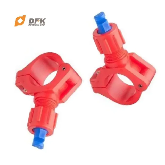 Plastic Nozzle PP FRPP Pipe D-Clamp Wide Angle Flat Fan Nozzle For Steel Cooling