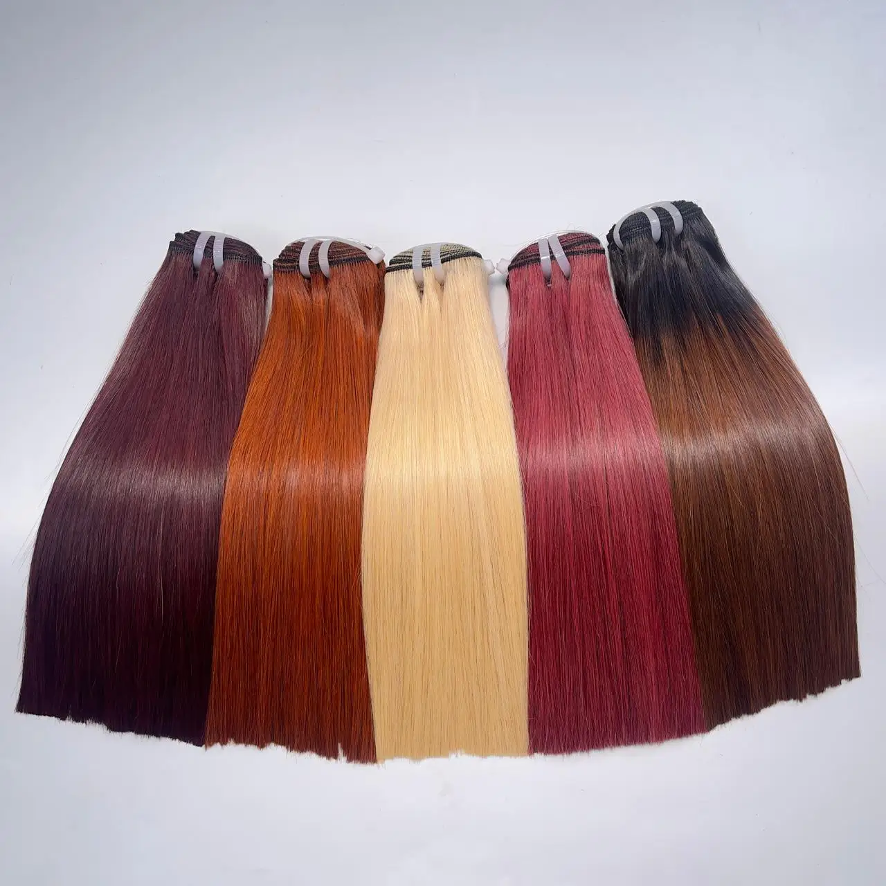 Sale Off At Wholesale Price Bonestraight Bundles Weft Thanh An Supplier Genius Weft Hair Extensions Ready to ship No Shedding