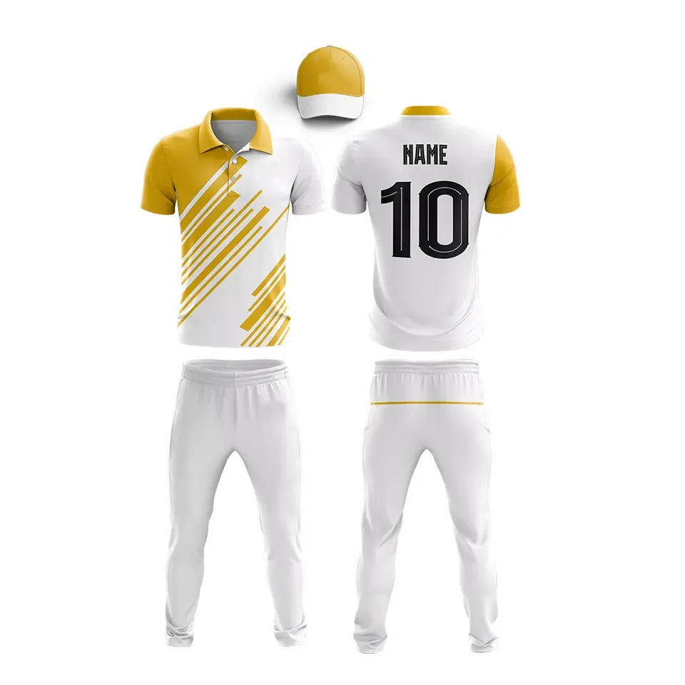 Latest designs team cricket uniform pictures custom sublimated logos color new design cricket jersey bat cricket ball kit