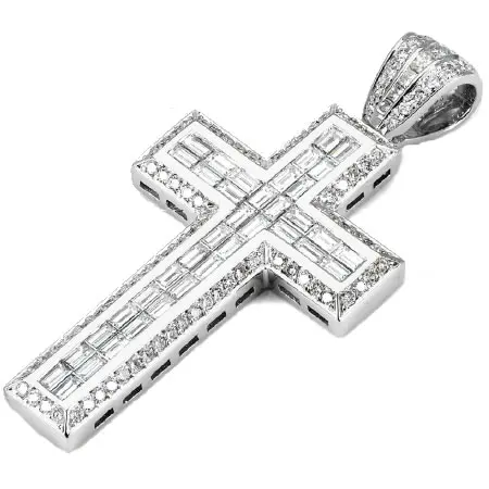 Cross Fancy Pendant SI- H/I 14K Yellow Gold Diamond Wedding Gift Birthday Gift For Her Fancy Pendants And Charms For Spacial One