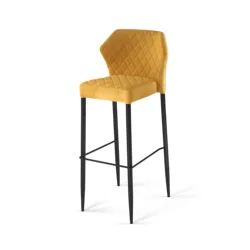Wholesale Restaurant Barchair Dining Room Stool Velvet YellowLuxury Modern Furniture Restaurant Chair Velvet 10-20 Days