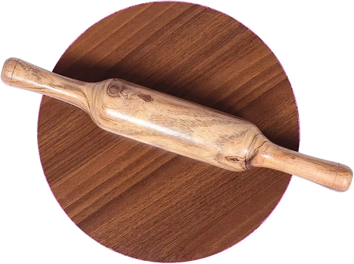 Indian Chakla Belan Bread Pin High Quality Christmas Easter Classic Wooden Rolling Pin For Pastry Baking