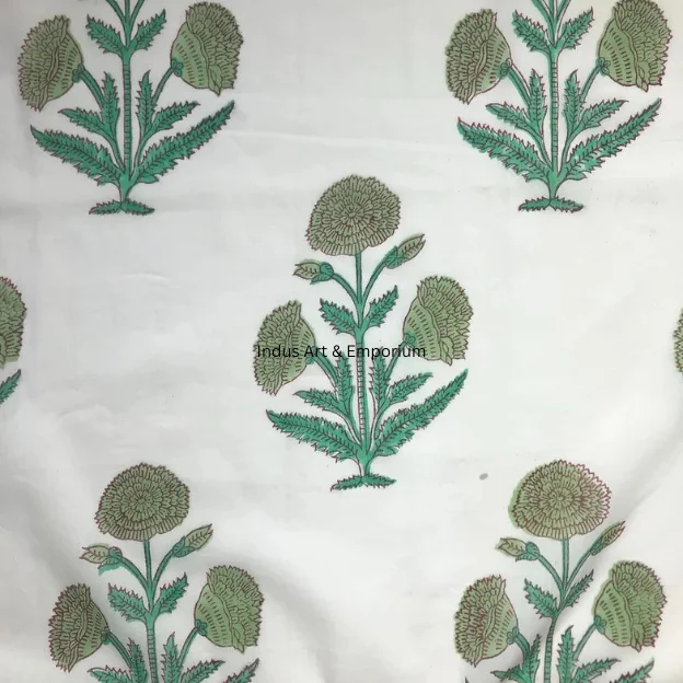Gadh print Indian Hand Block Print Fabric 100% Cotton Natural Hand Dyed Eco friendly fabric for dresses