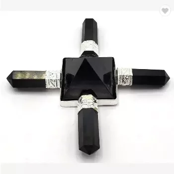 Orgone Shungite Crystal Generator 4 Point Energy Healing EMF Protection Crystal Energy Generator
