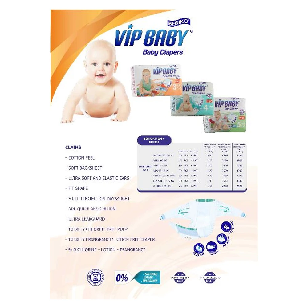 Лидер продаж детские подгузники Bebiko VIP Active и Soft Extra доступны по последней рыночной цене