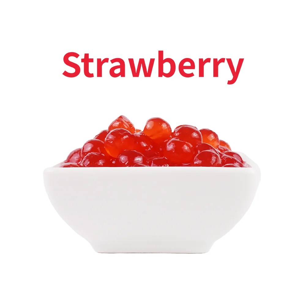 Taiwan product New Strawberry Konjac Boba, Bursting Flavor, Perfect for Jasmine Milk Tea
