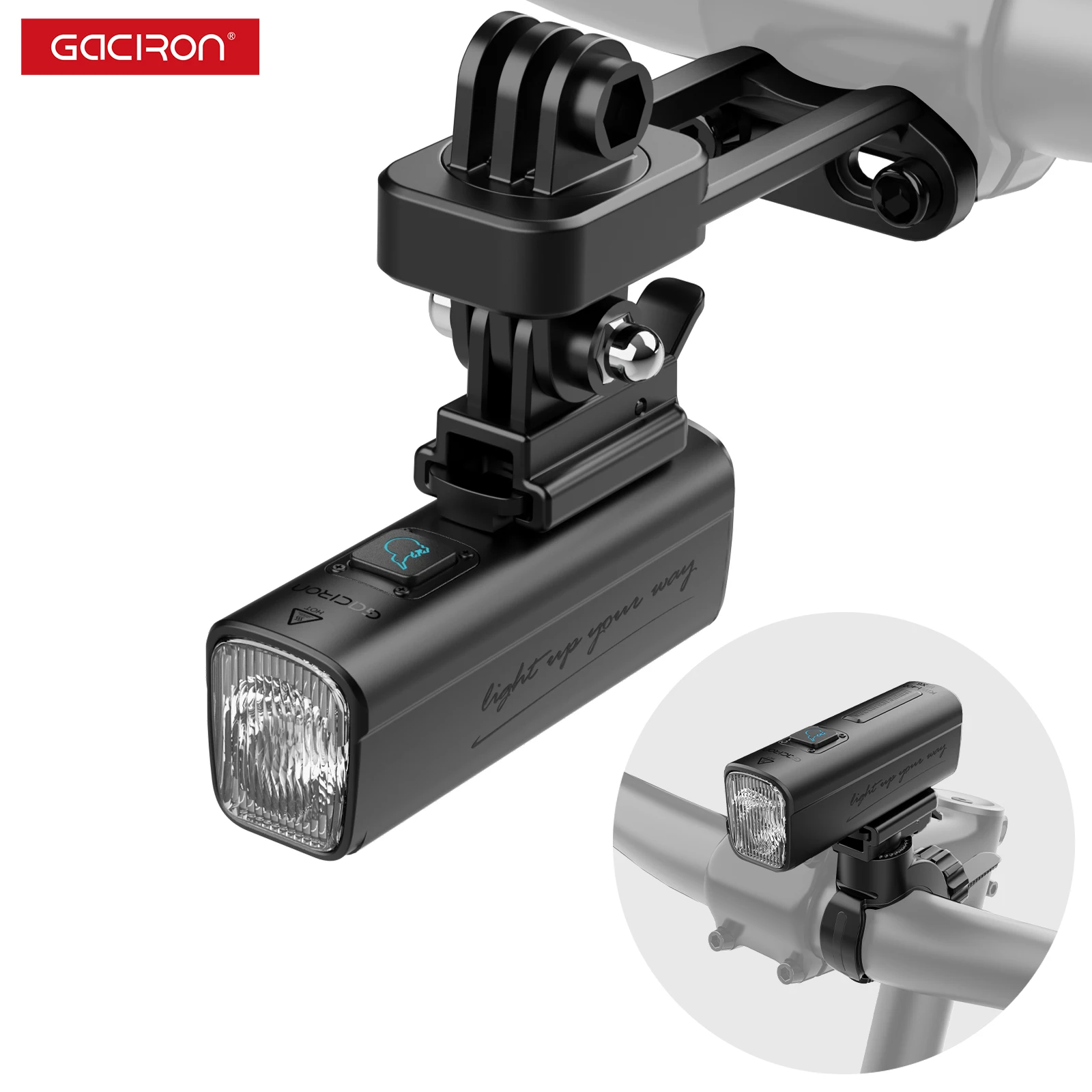 Gaciron Cycling Accessories Lamp KIWI-400 Lumen  Compact & Handlebar Light Aluminium Bike Front Light  Light Bicycle Headlight