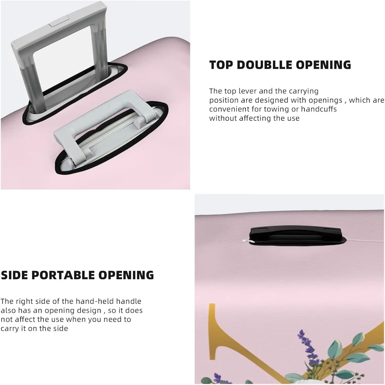 Custom Luggage Covers Elastic Washable Stretchable Scratch Resistant Suitcase Luggages Cover For Protection Kids & Adults