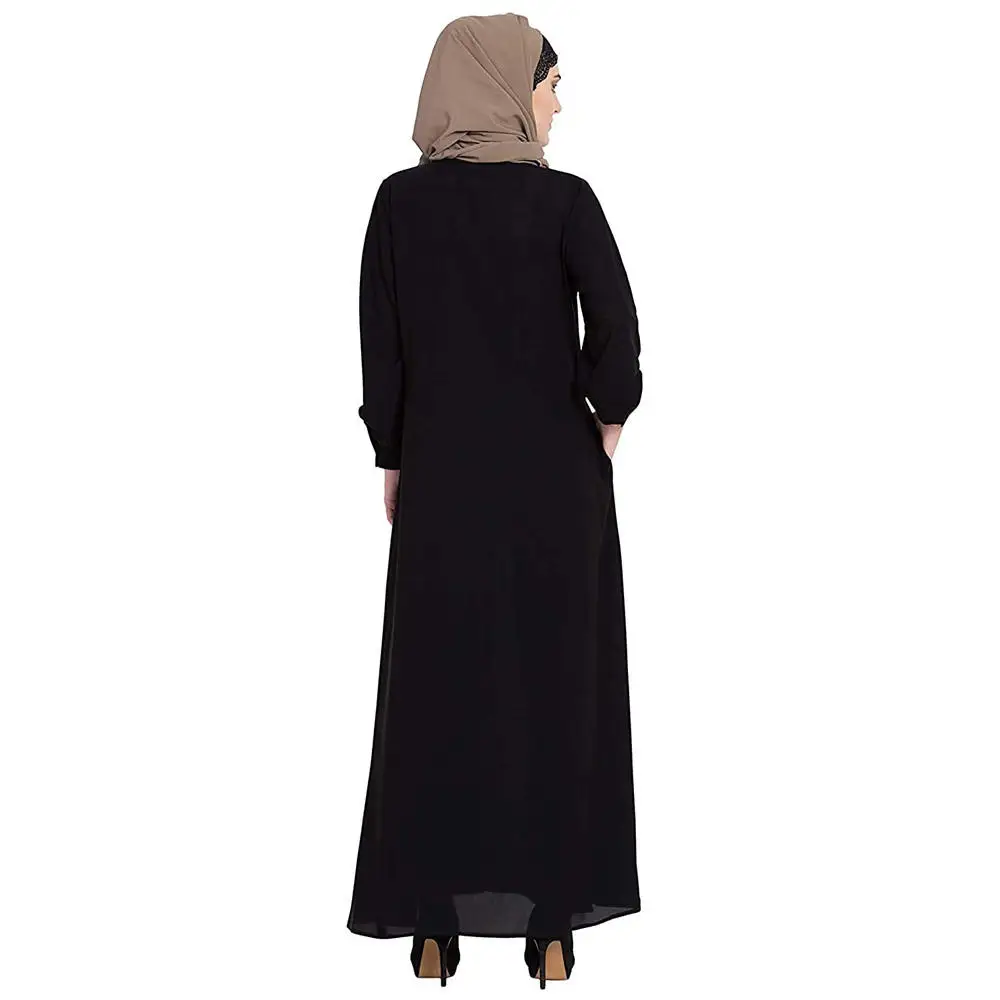 2022  New Modest Wear Solid Color Nida Jilbab Khimar 2 Pieces Abaya Islamic Prayer Clothing