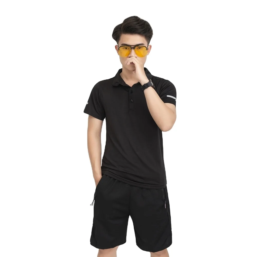 Hot selling men golf polo polyester stretch custom polo shirts with embroidery logo streetwear polo shirt
