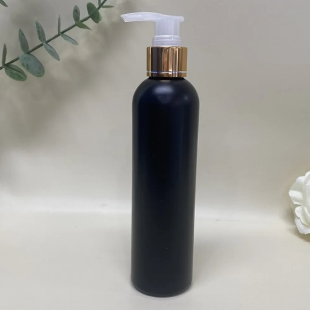 Custom HDPE Plastic Shower Gel Shampoo Bottle with Pump 250ml As-Natural Cosmetic Packaging From Vietnam