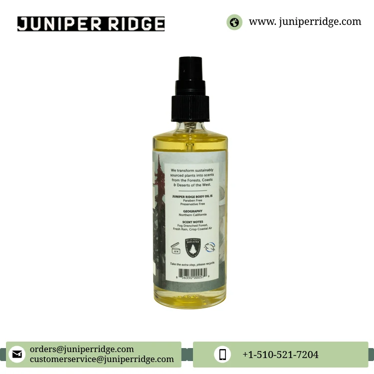 Natural and Healthy Skin Best Body Moisturizer Men and Women Use Redwood Mist Body Oil from USA