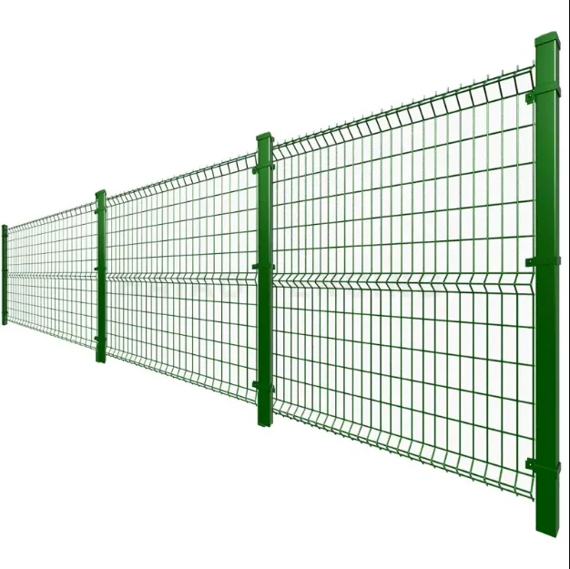 BOCN Durable welded 3D curved metal galvanized powder coated 3d folding wire mesh vinyl fencing panels mesh and poles