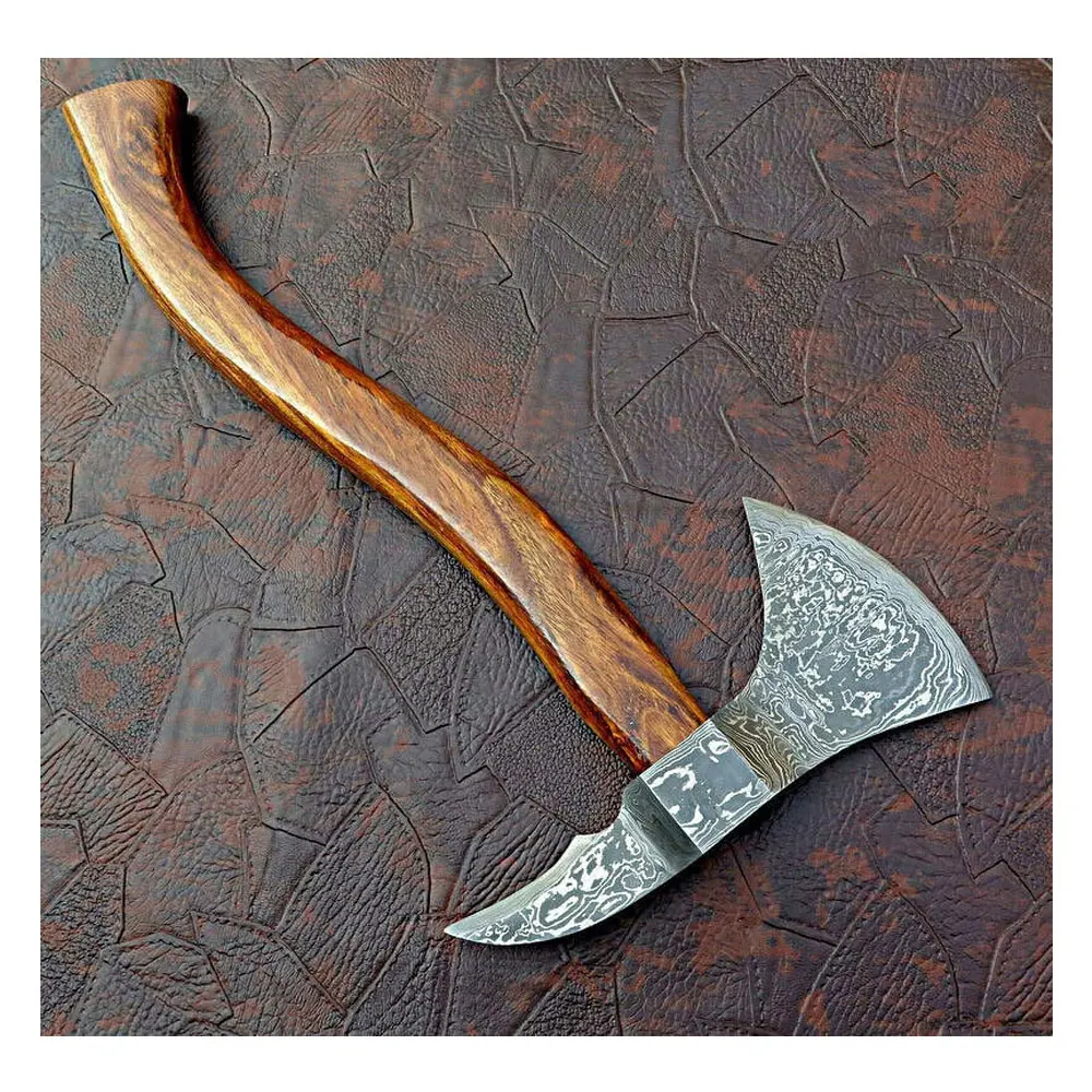 Hand Forged Large Viking Hand Engraved Pattern Hunting Hatchet Axe Felling Splitting Axe For Camping Survival And Outdoor