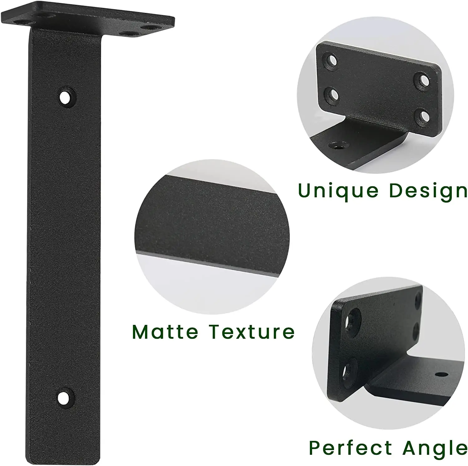 Heavy duty  industrial black wall mount country style floating shelf bracket