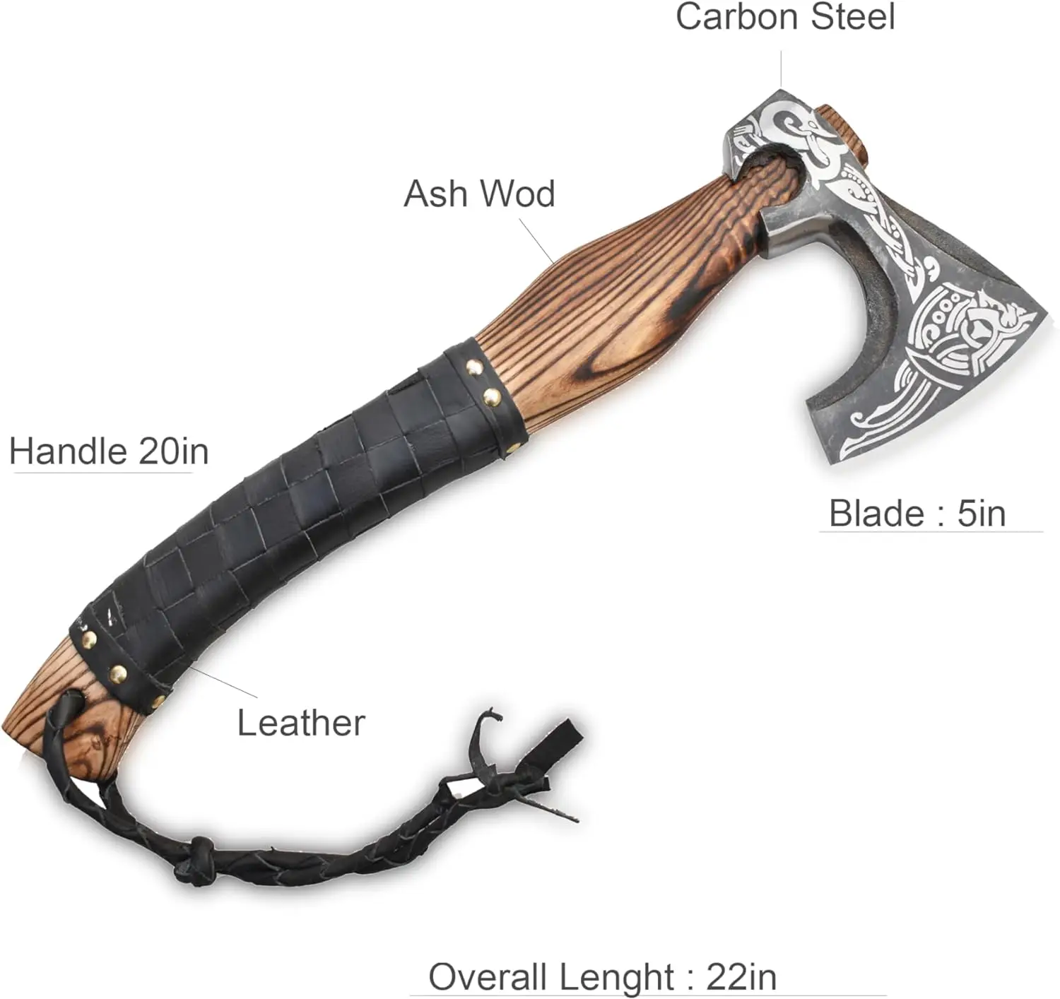 Viking axe Norse axe Medieval axe with leather sheath hot sale drop shipping 2023