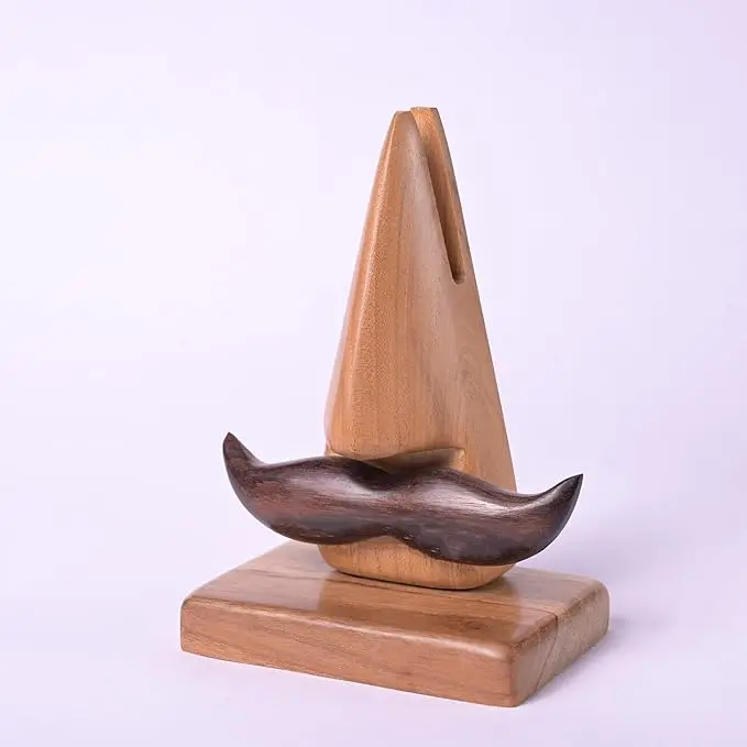 Rosewood Wood Brown Handcrafted Nose Shaped Goggle Spectacle/Eyeglass Glasses Eyeglass Holder with Stand