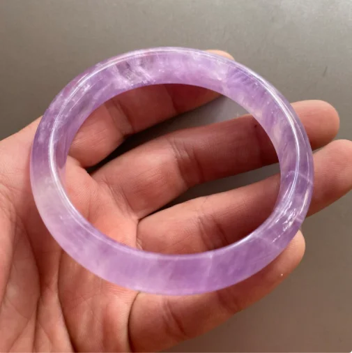 Natural Amethyst bangle New Arrive Amethyst Bracelet Natural Round Bead Bangle Purple Crystal Jewelry Mother Gift
