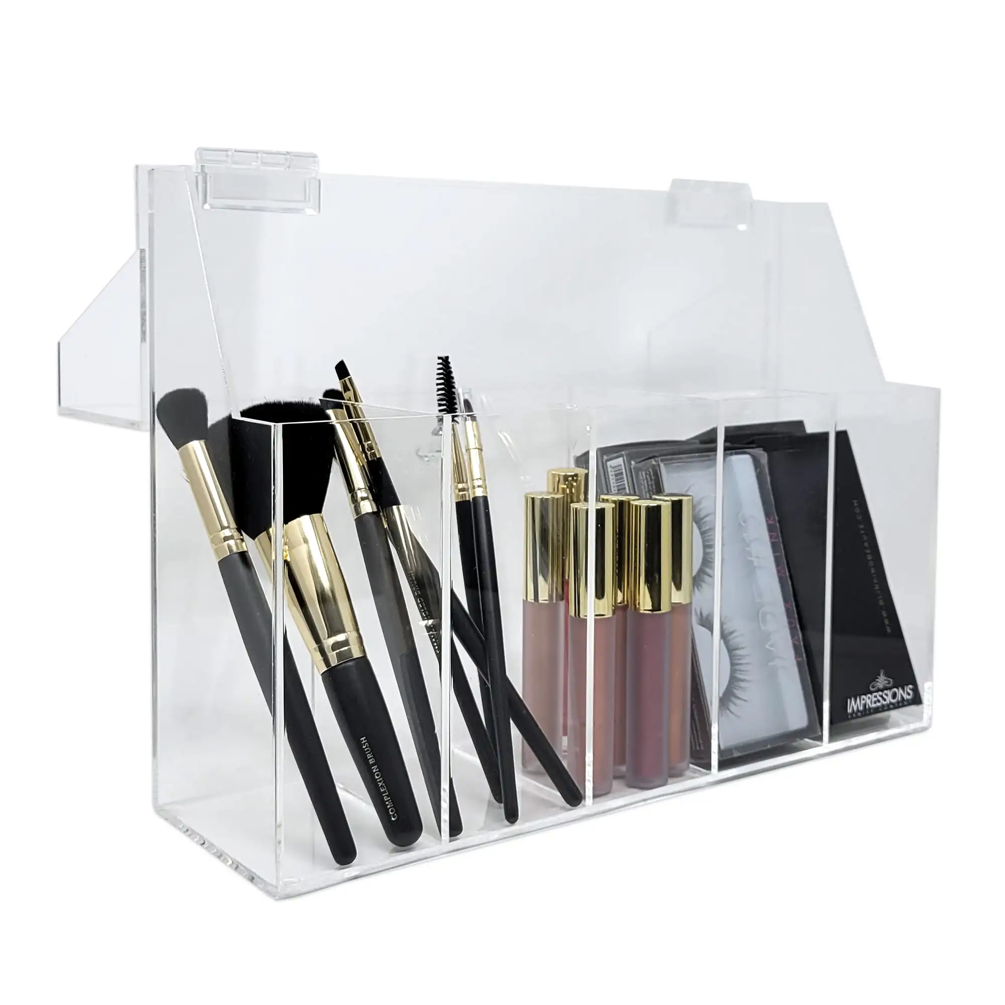 2023 Most Popular Acrylic Desk Organizer Make Up Acrylic Box Makeup Brush Organizer With 3 Drawers