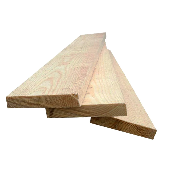 Wholesale Pine Edged Wooden Board Timber Lumber Solid Board Wooden Planks For Construction  Industrial Wood