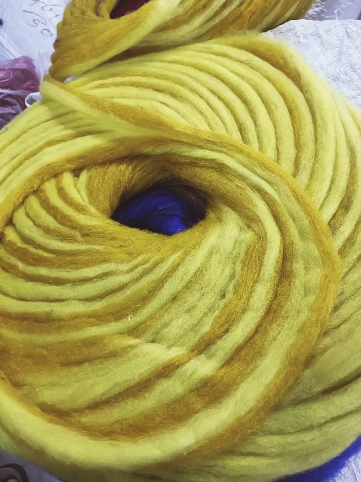 custom made sari silk sliver in jewel multi colored tones suitable for yarn and fiber stores for resale